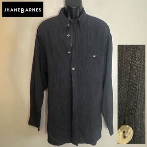 Jhane Barnes Textured Button Down XL 100% rayon Gently worn 27" armpit to armpit